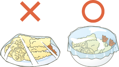 油分の多い食品を加熱するときは・・・