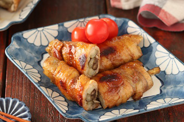 肉巻きごぼうの甘辛照り焼き