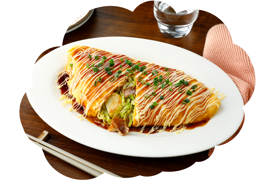 ポテト入りとんぺい焼き