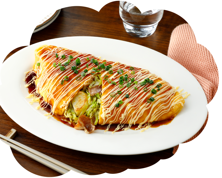 ポテト入りとんぺい焼き