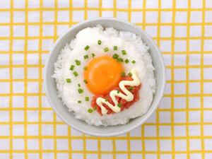 明太子+マヨネーズの卵かけごはん