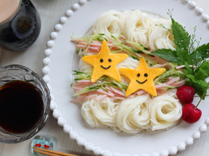 七夕そうめん（電子レンジめんつゆ）