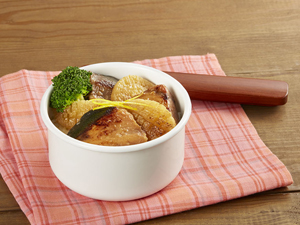 ぶりと冷凍大根のステーキ丼