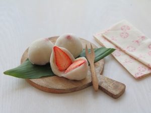 レンジでイチゴ大福