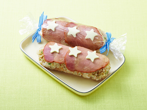 焼豚と香草パン粉のスティックおにぎり