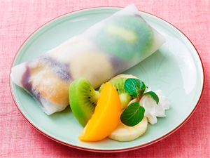 フルーツとこしあんの生春巻