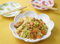 野菜玉を使った、カレー野菜炒め