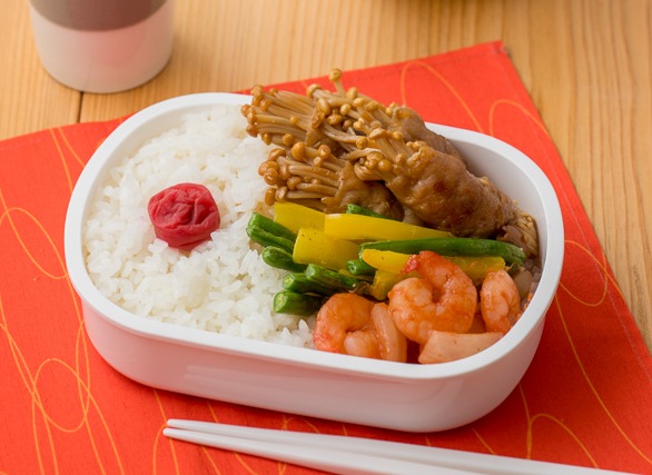 3品同時調理！えのきの肉巻き弁当