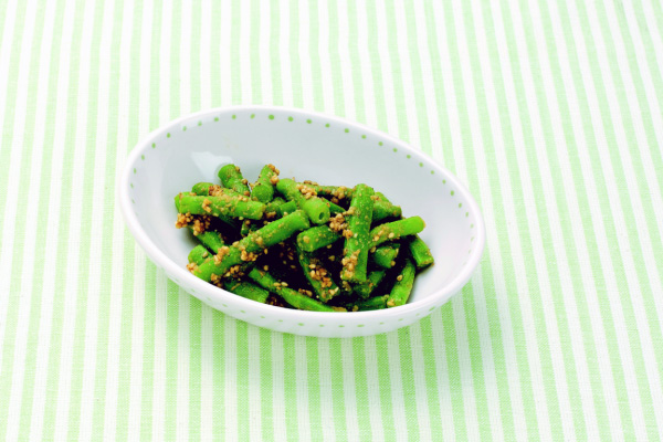 野菜の下ゆではレンチンにおまかせ！「いんげんのごま和え」