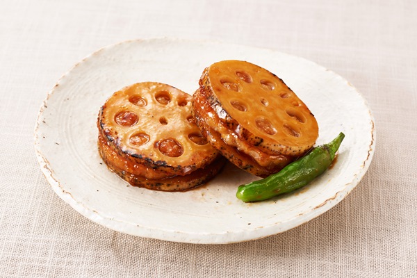 野菜もたっぷり！「れんこんのはさみ焼き」