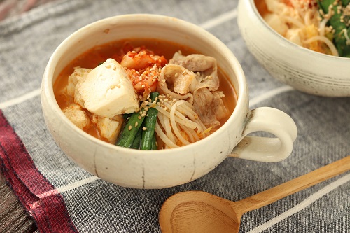 豆腐のチゲ風スープ