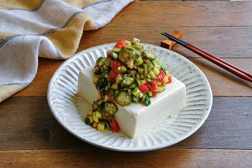 夏野菜旨ダレの冷ややっこ
