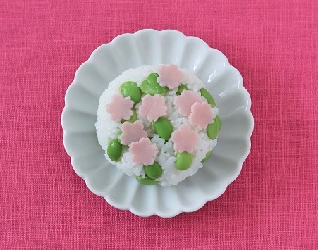 ハムと枝豆のおにぎり